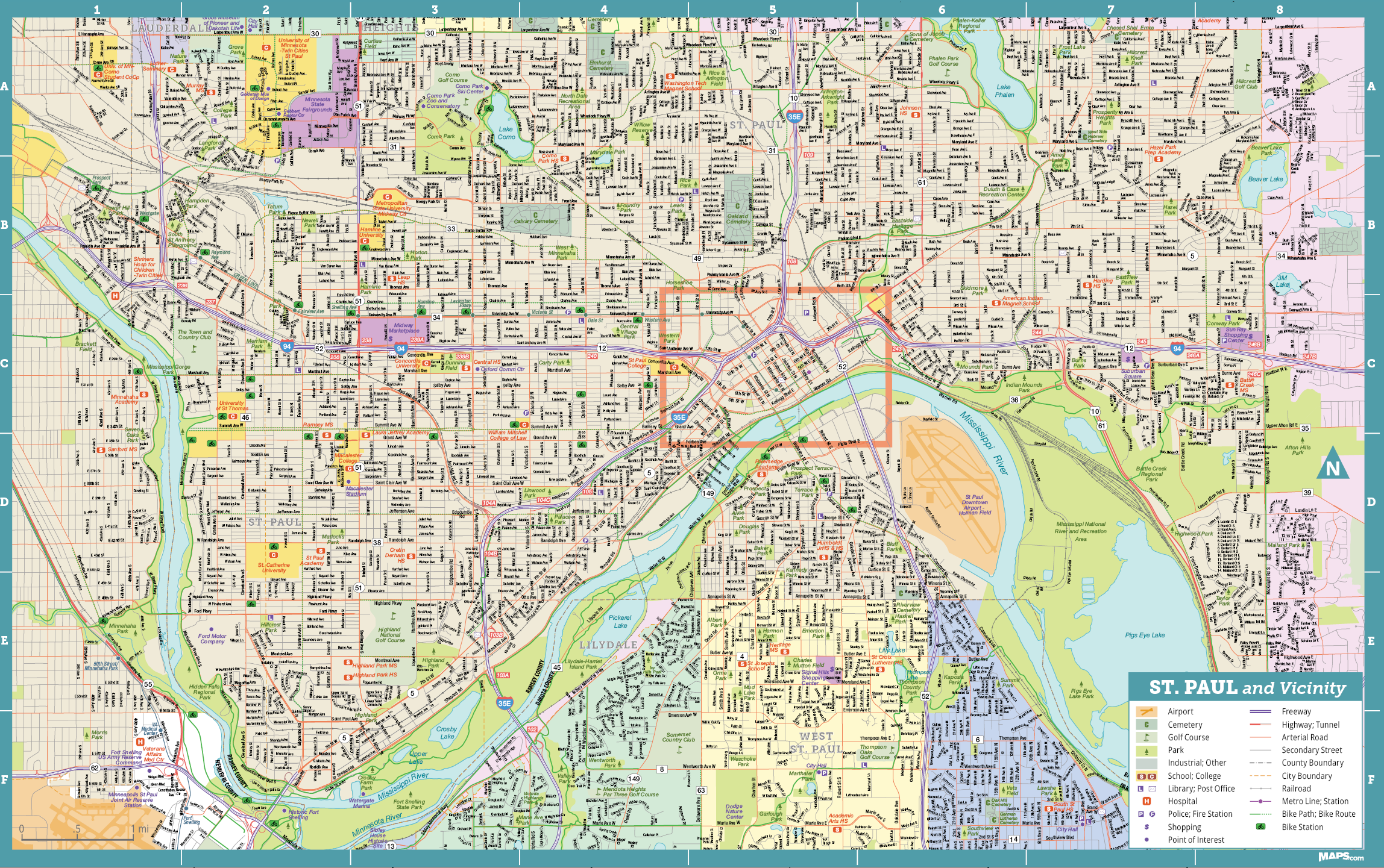 Maps  Saint paul, City, Saint paul mn